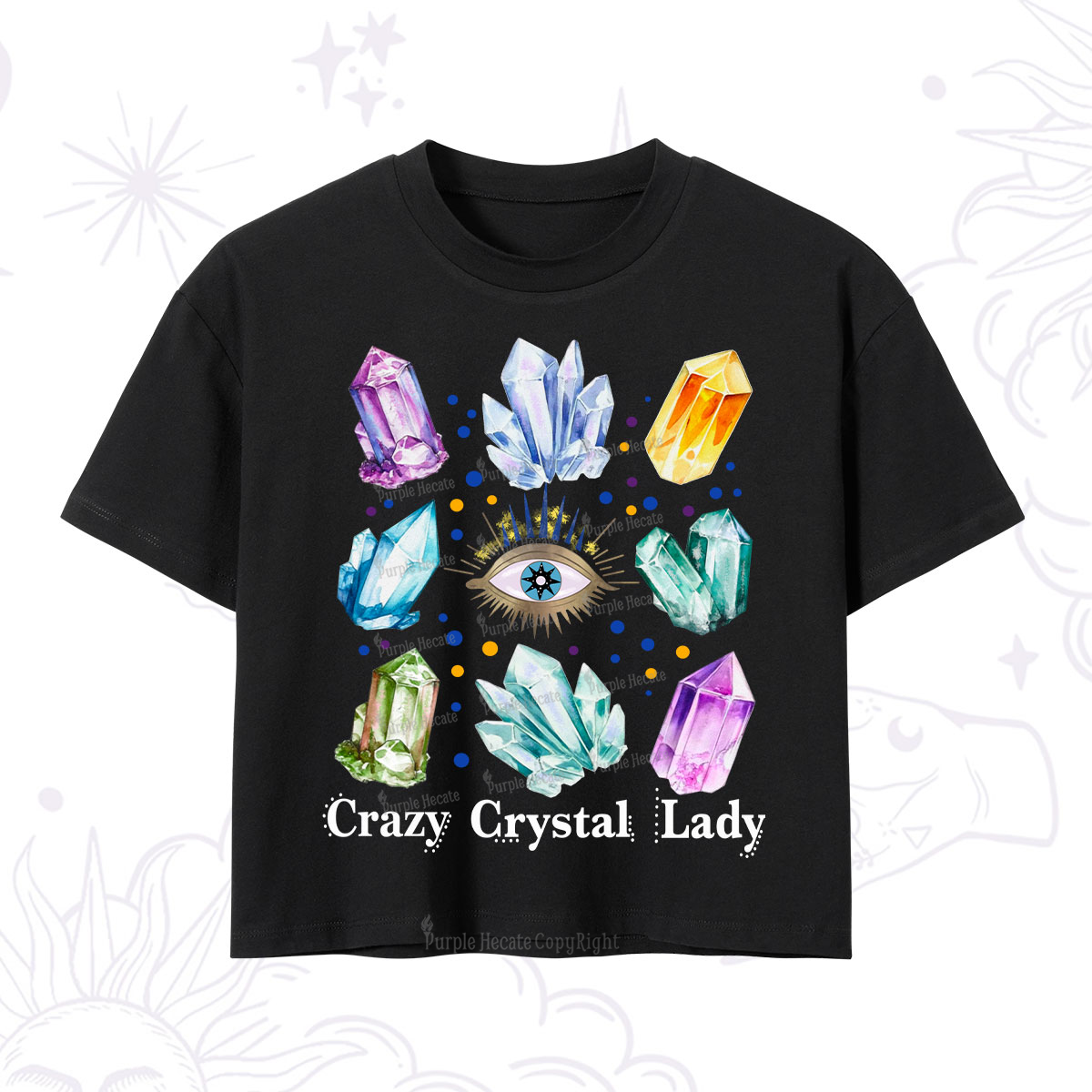 Purplehecate Crysral Lady Crop T-Shirt