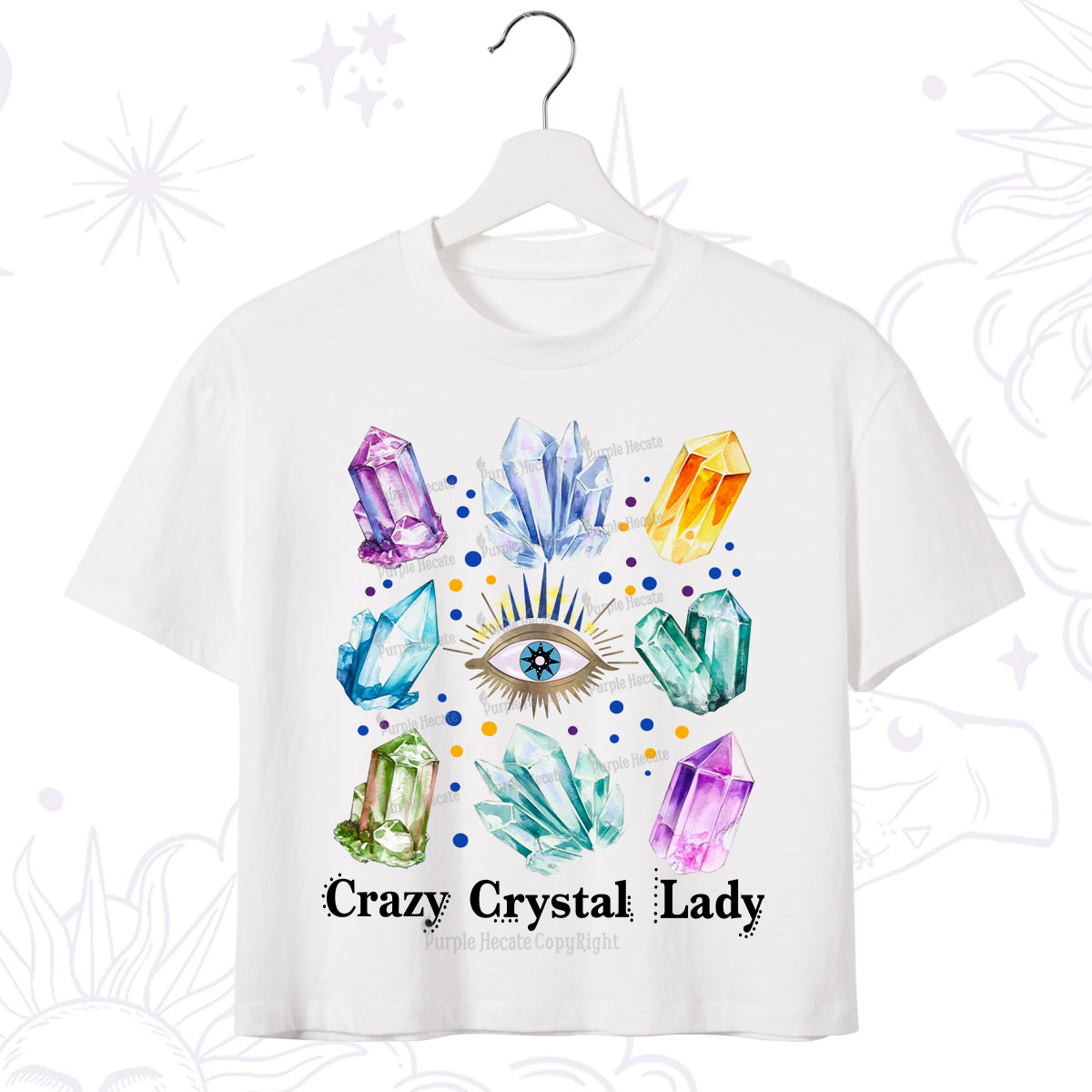 Purplehecate Crysral Lady Crop T-Shirt