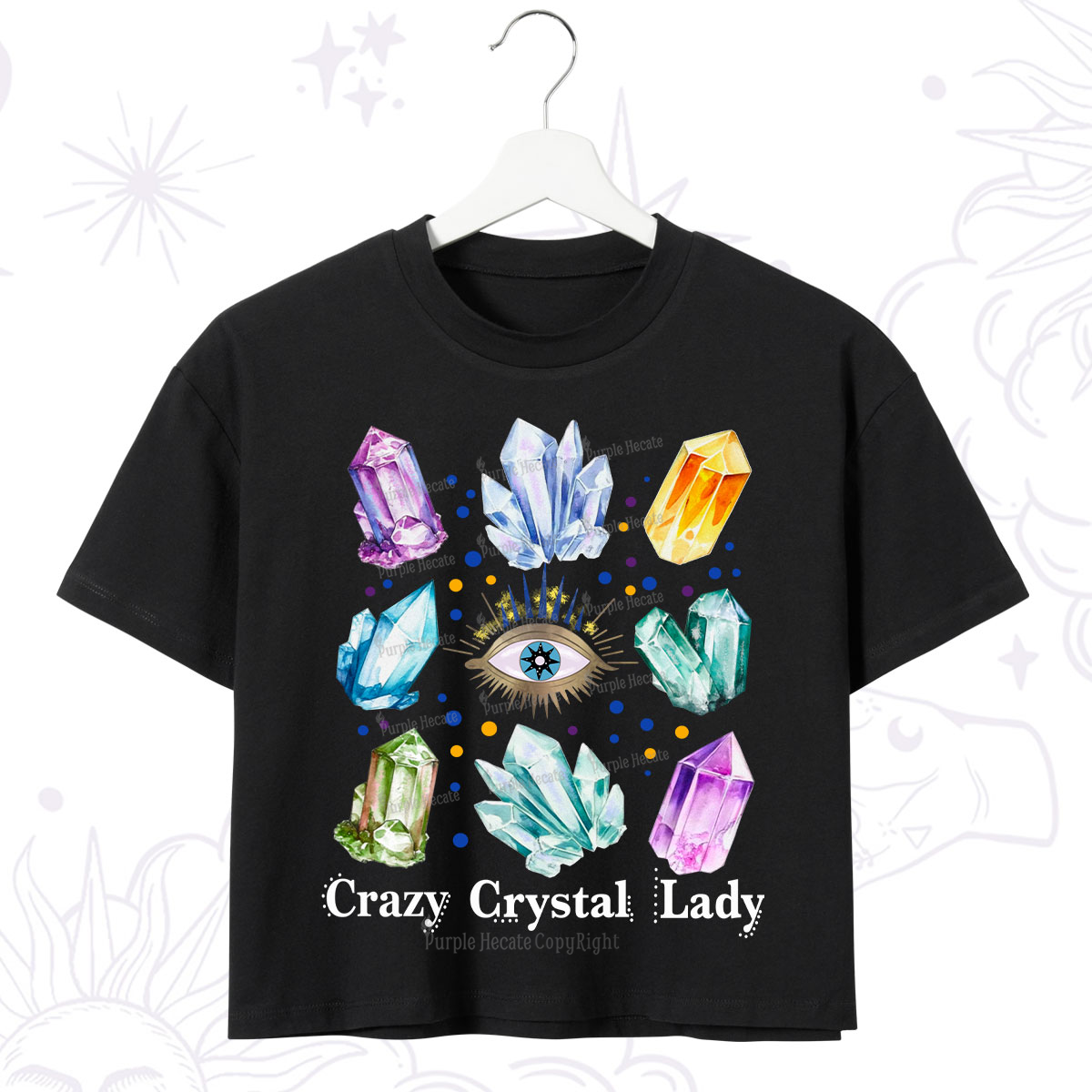Purplehecate Crysral Lady Crop T-Shirt