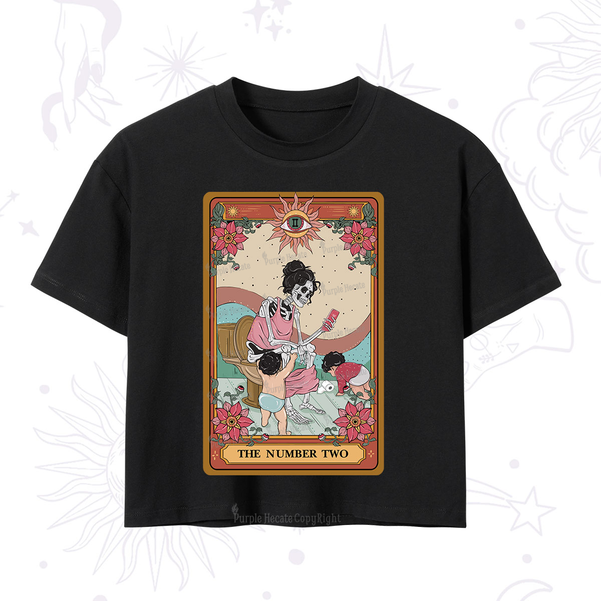 Purplehecate The Number Two Tarot Crop T-Shirt