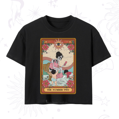 Purplehecate The Number Two Tarot Crop T-Shirt