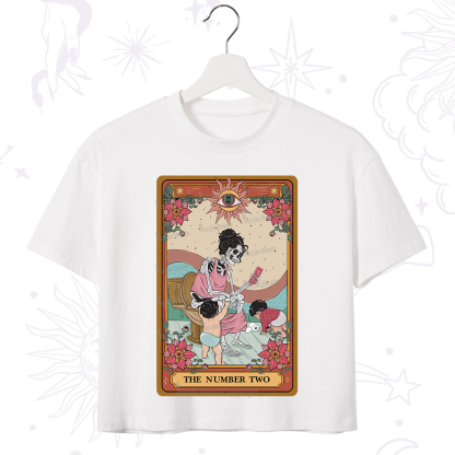 Purplehecate The Number Two Tarot Crop T-Shirt