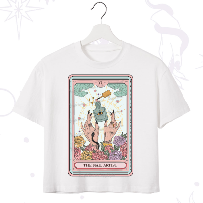 Purplehecate The Nail Artist Life Tarot Crop T-Shirt