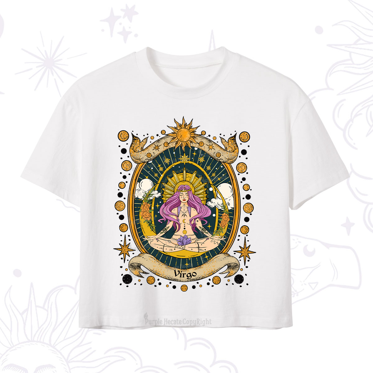 Purplehecate Virgo Radiance Zodiac Crop T-Shirt