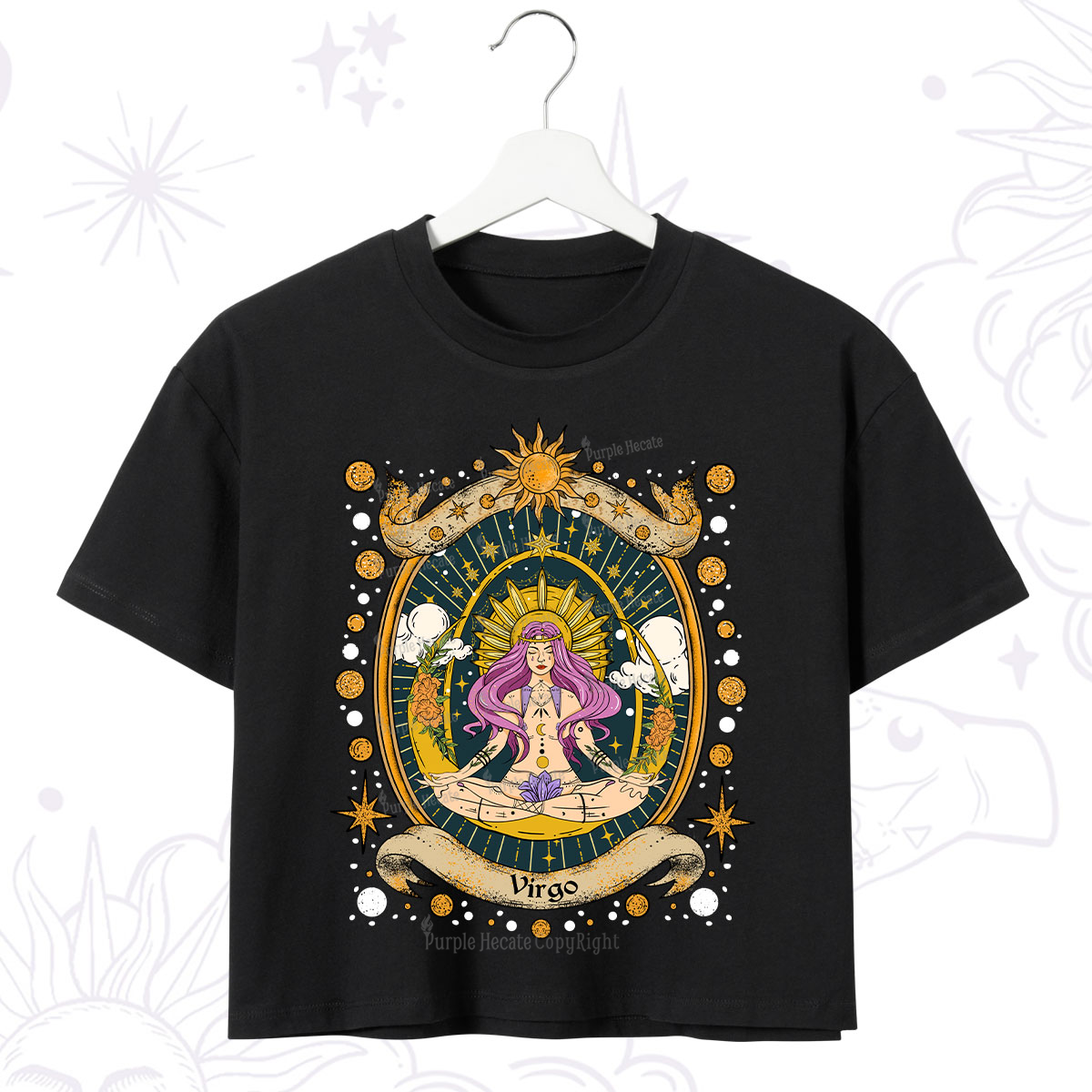 Purplehecate Virgo Radiance Zodiac Crop T-Shirt