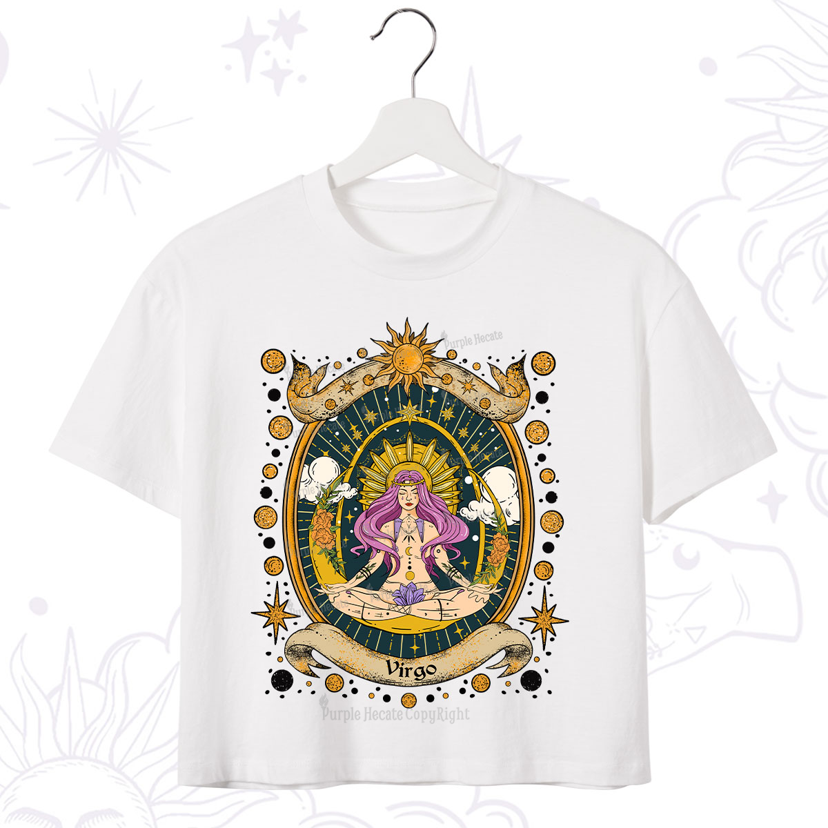Purplehecate Virgo Radiance Zodiac Crop T-Shirt