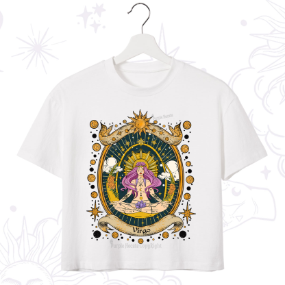 Purplehecate Virgo Radiance Zodiac Crop T-Shirt