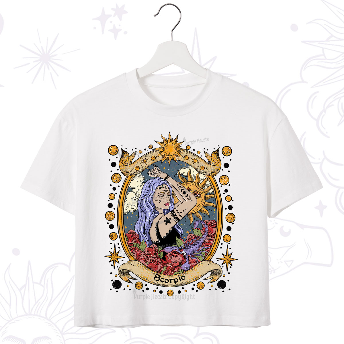 Purplehecate Scorpio Radiance Zodiac Crop T-Shirt