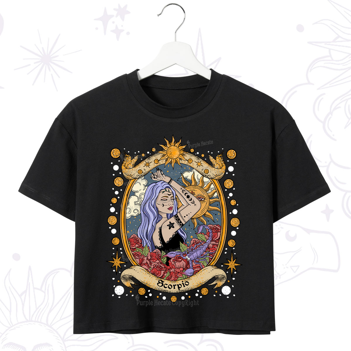 Purplehecate Scorpio Radiance Zodiac Crop T-Shirt