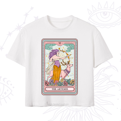 Purplehecate The Artemis Tarot Card Crop T-Shirt