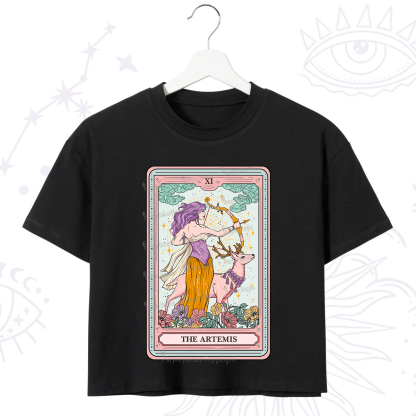 Purplehecate The Artemis Tarot Card Crop T-Shirt