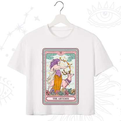 Purplehecate The Artemis Tarot Card Crop T-Shirt