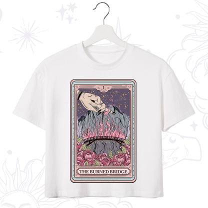 Purplehecate The Burned Bridge Tarot Crop T-Shirt