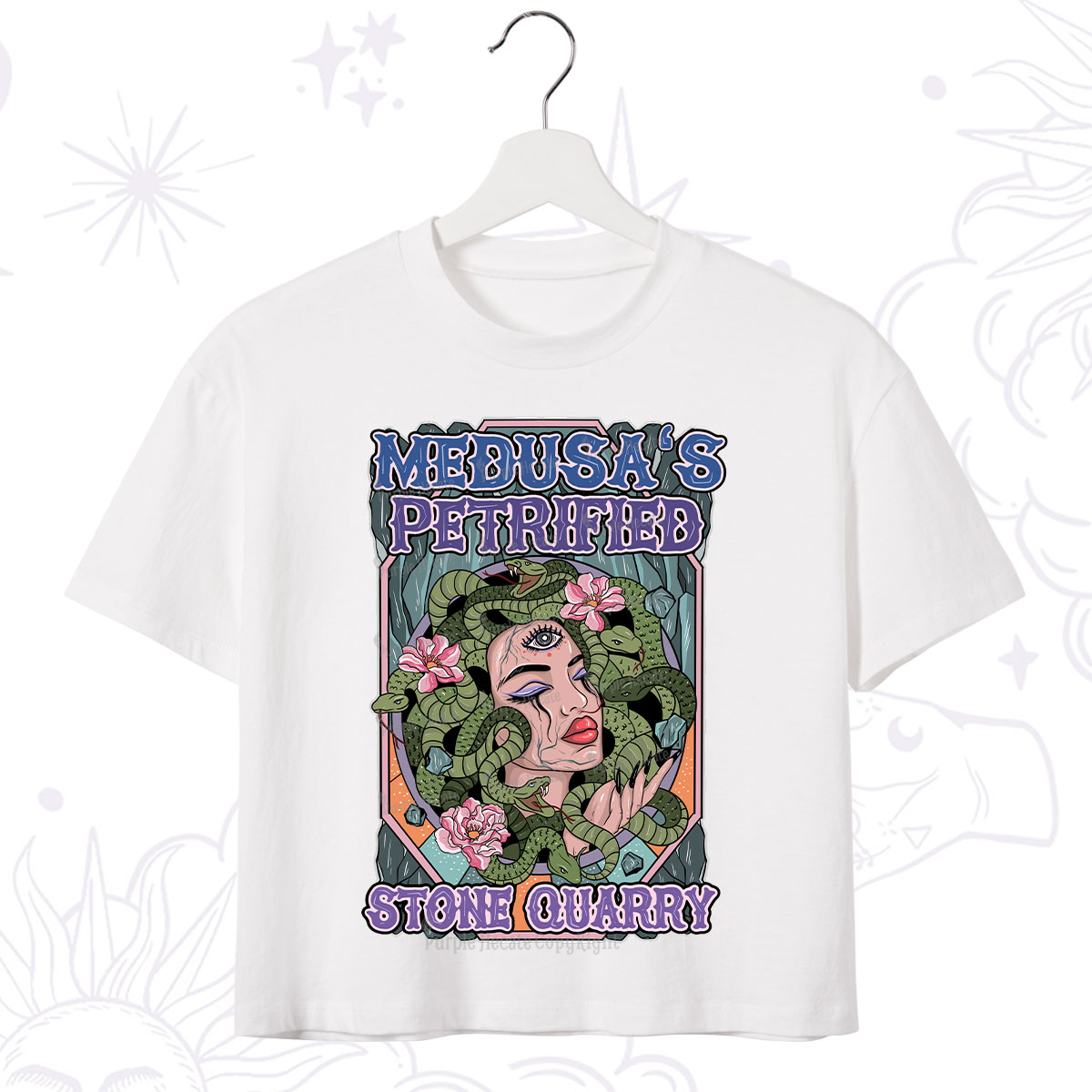 Purplehecate The Gorgon with Snake Hair Medusa Crop T-Shirt
