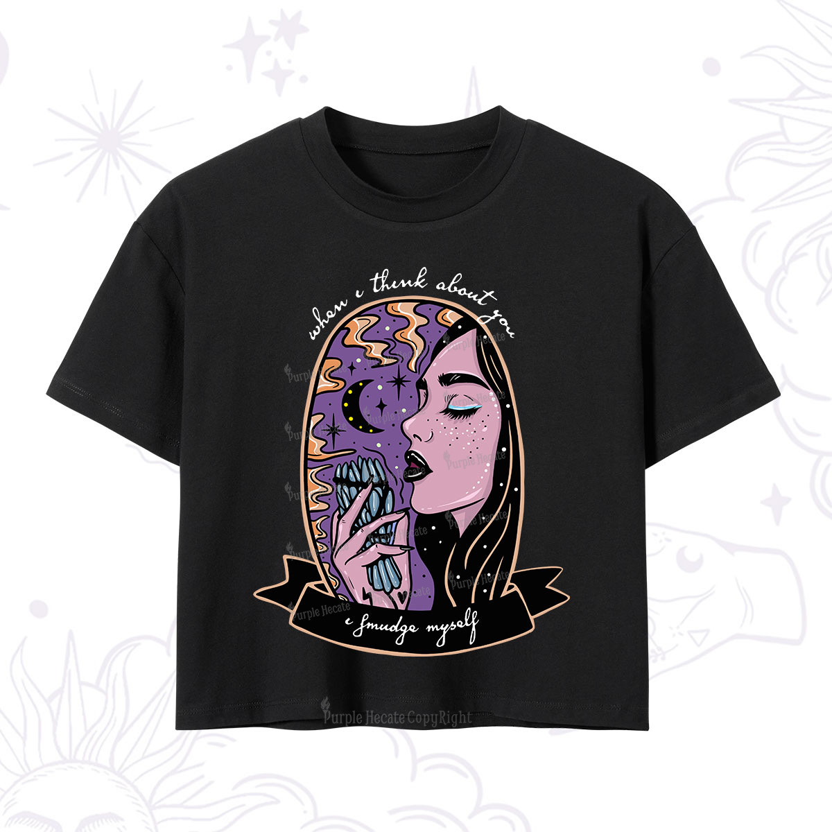 Purplehecate When I Think About You Crop T-Shirt