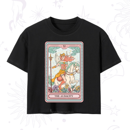 Purplehecate The Audacity Winged Goddess Tarot Card Crop T-Shirt
