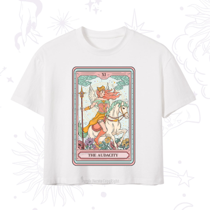 Purplehecate The Audacity Winged Goddess Tarot Card Crop T-Shirt
