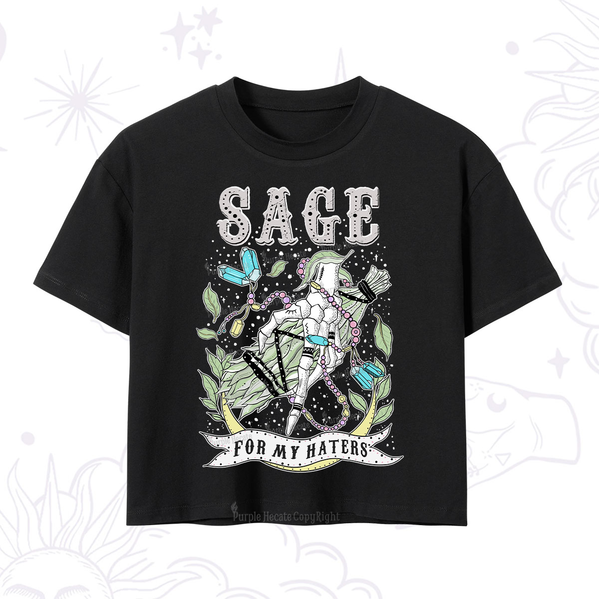 Purplehecate Sage For My Haters Crop T-Shirt