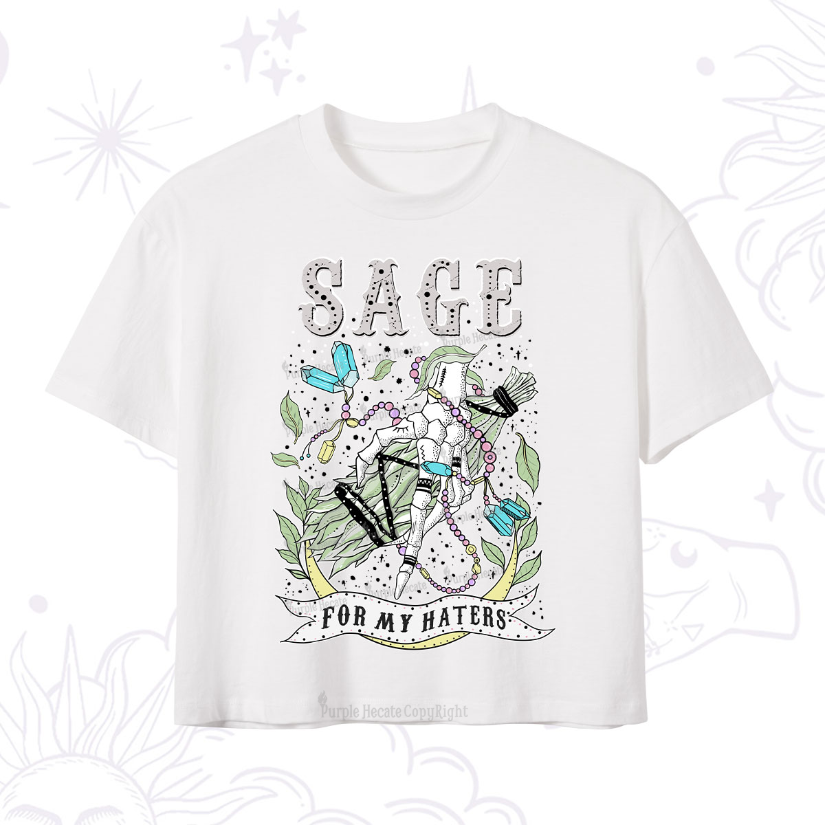 Purplehecate Sage For My Haters Crop T-Shirt