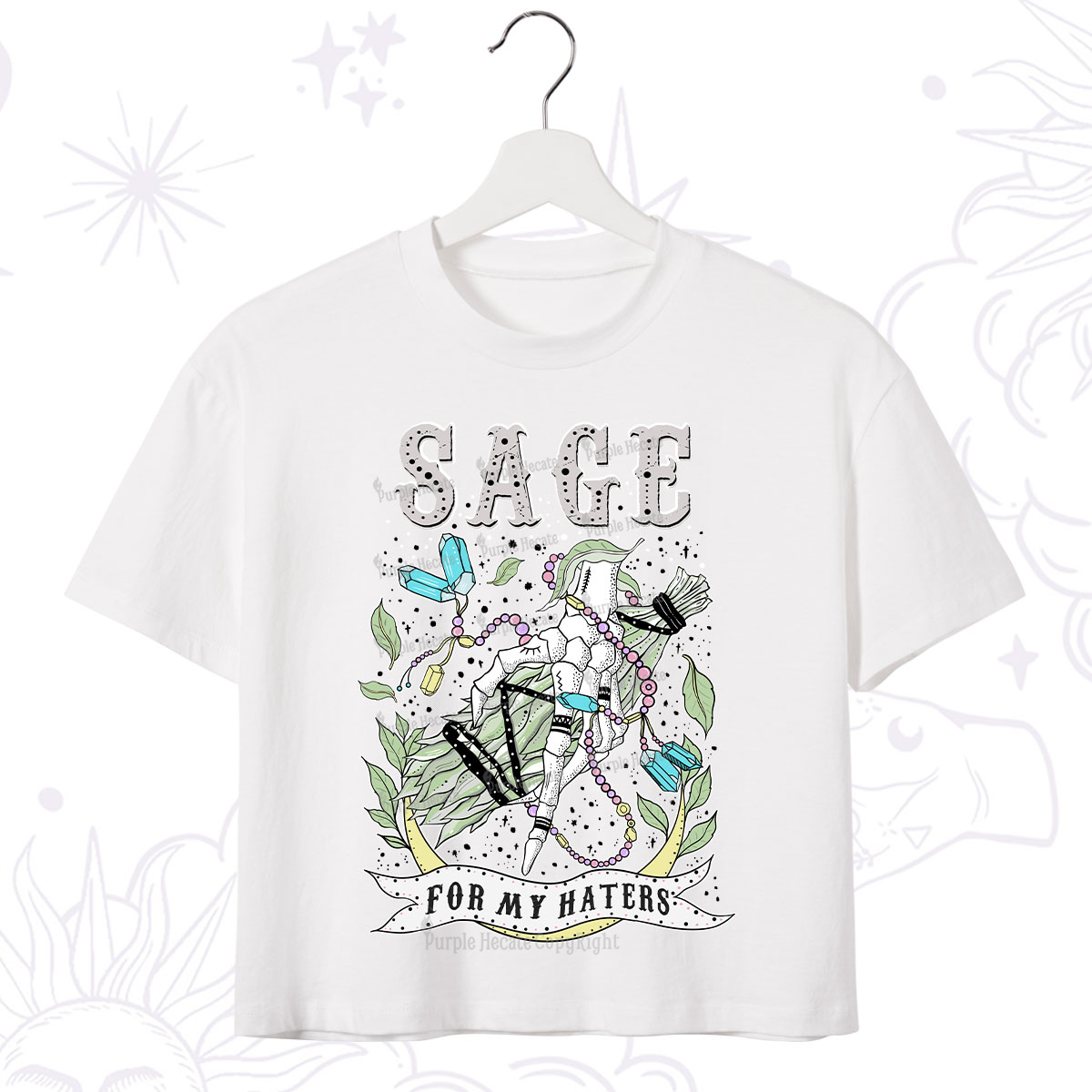 Purplehecate Sage For My Haters Crop T-Shirt