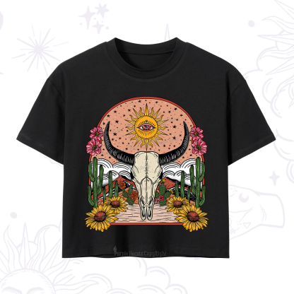 Purplehecate Desert Bloom Crop T-Shirt