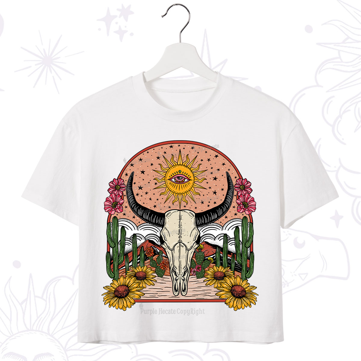 Purplehecate Desert Bloom Crop T-Shirt