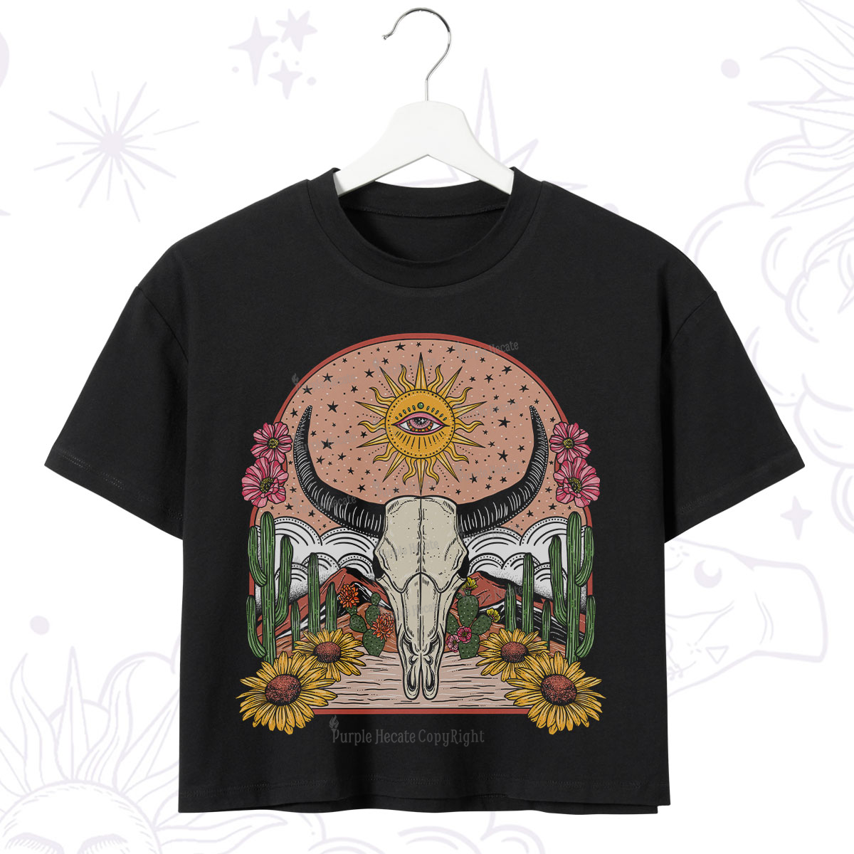 Purplehecate Desert Bloom Crop T-Shirt