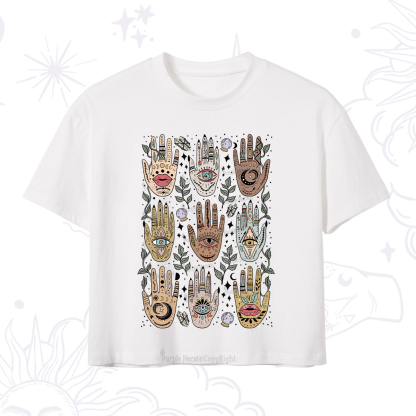 Purplehecate Helping Hands Crop T-Shirt