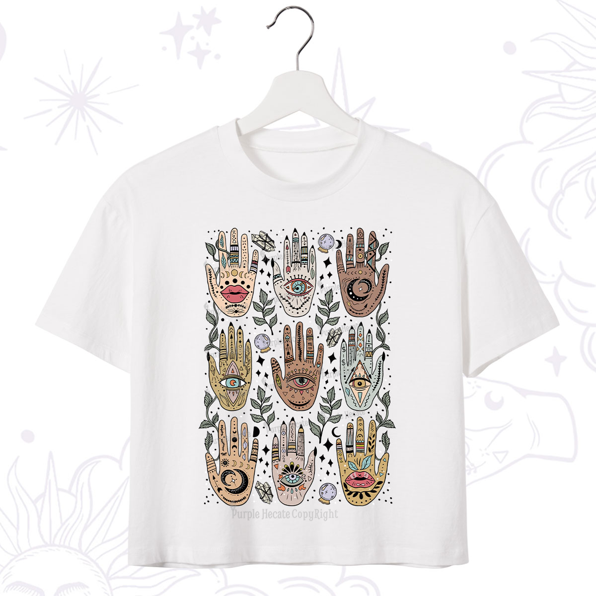 Purplehecate Helping Hands Crop T-Shirt