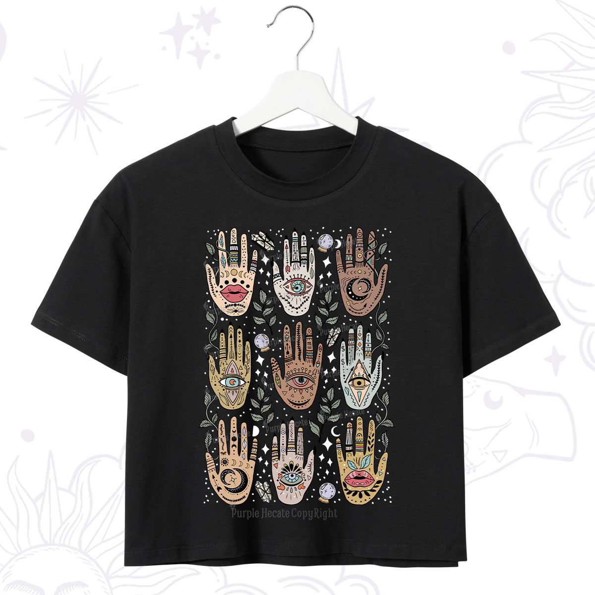 Purplehecate Helping Hands Crop T-Shirt