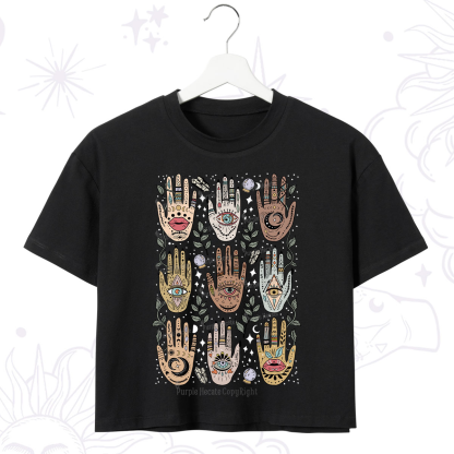 Purplehecate Helping Hands Crop T-Shirt