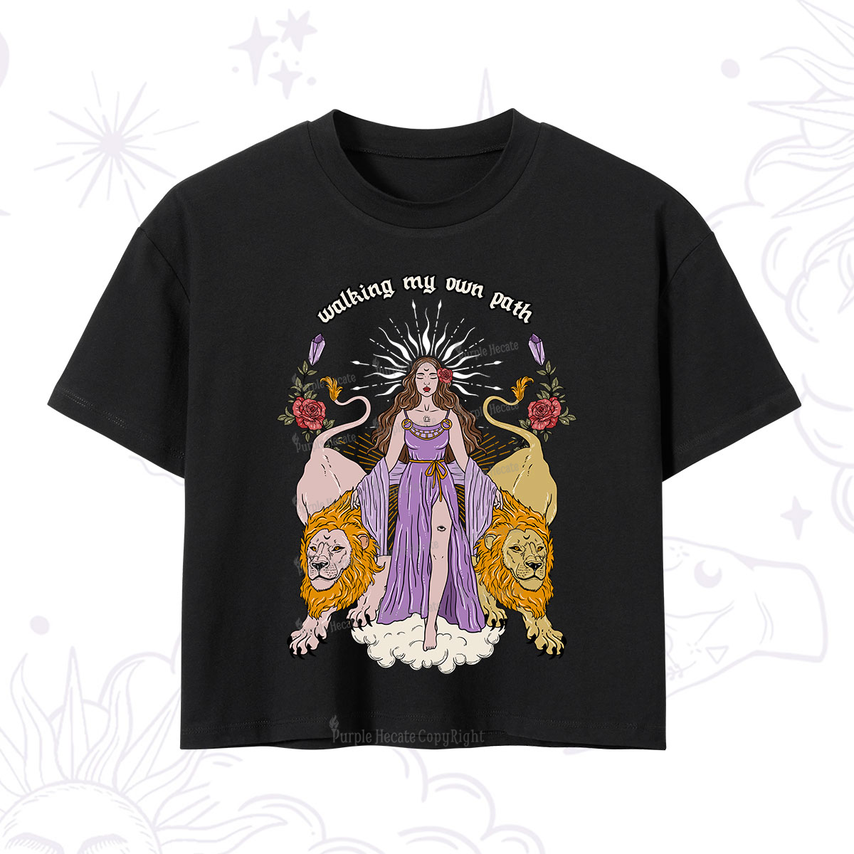 Purplehecate The Goddess Walking My Own Path Crop T-Shirt