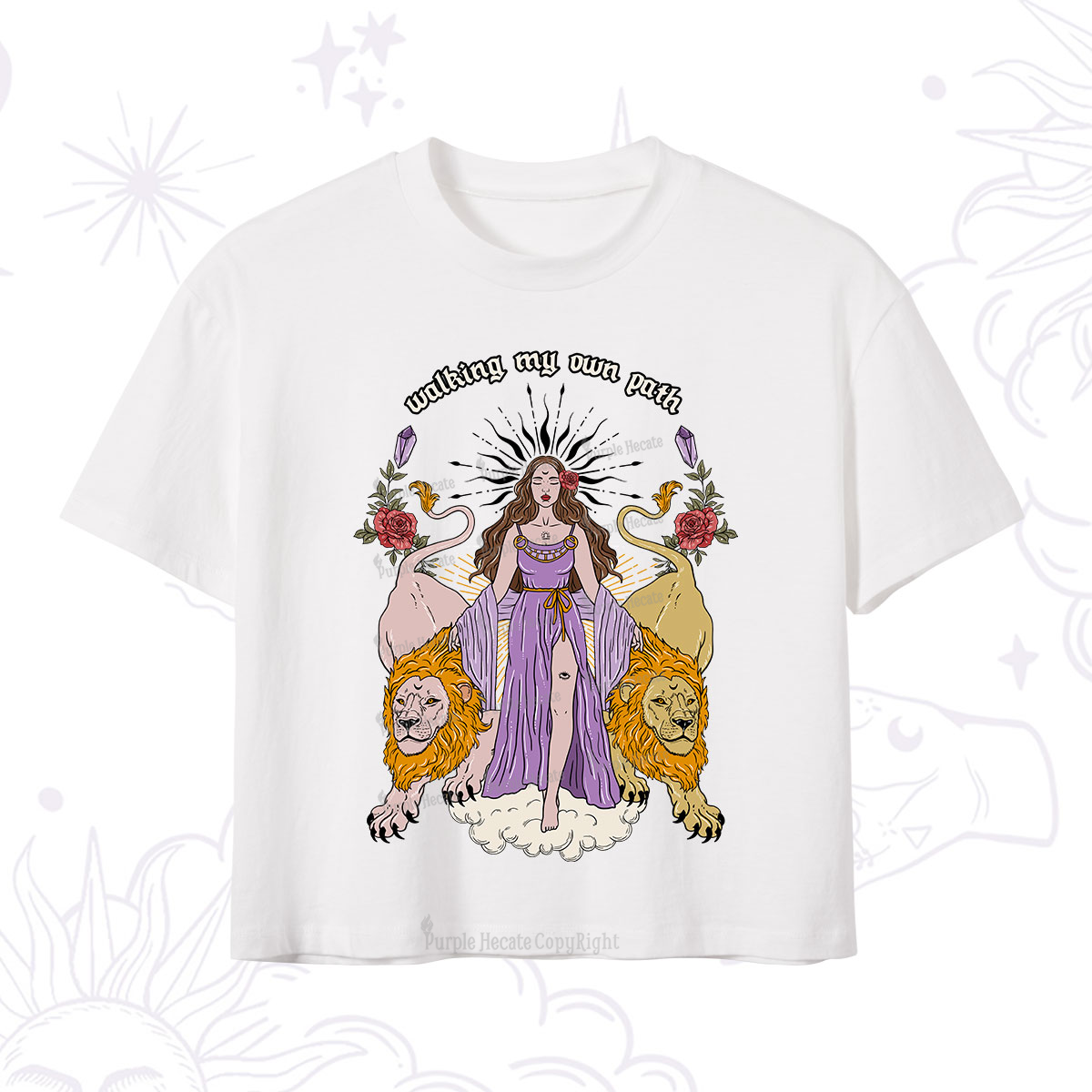 Purplehecate The Goddess Walking My Own Path Crop T-Shirt