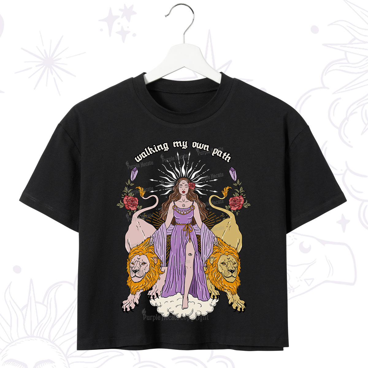 Purplehecate The Goddess Walking My Own Path Crop T-Shirt