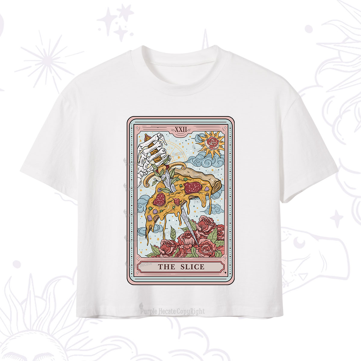 Purplehecate The Slice Food Tarot Crop T-Shirt