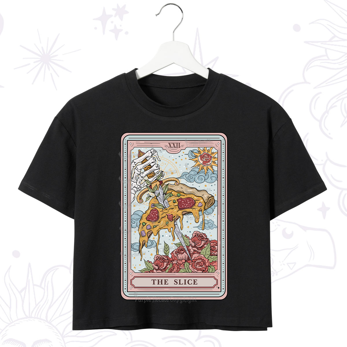 Purplehecate The Slice Food Tarot Crop T-Shirt