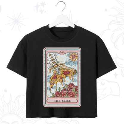 Purplehecate The Slice Food Tarot Crop T-Shirt