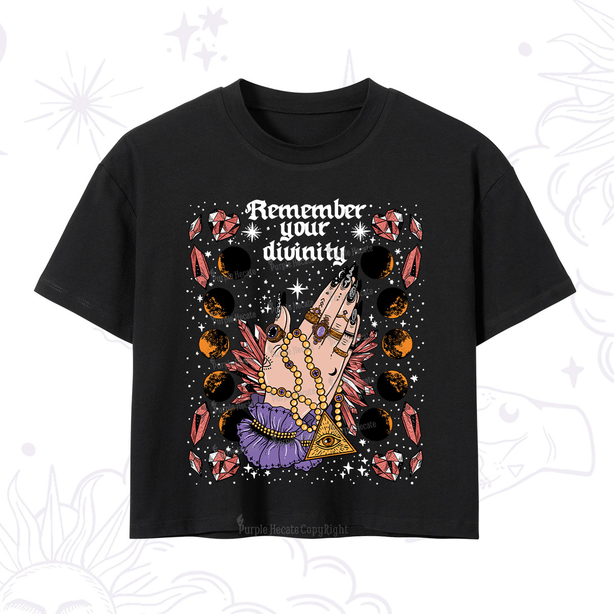Purplehecate Remember Your Divinity Crop T-Shirt
