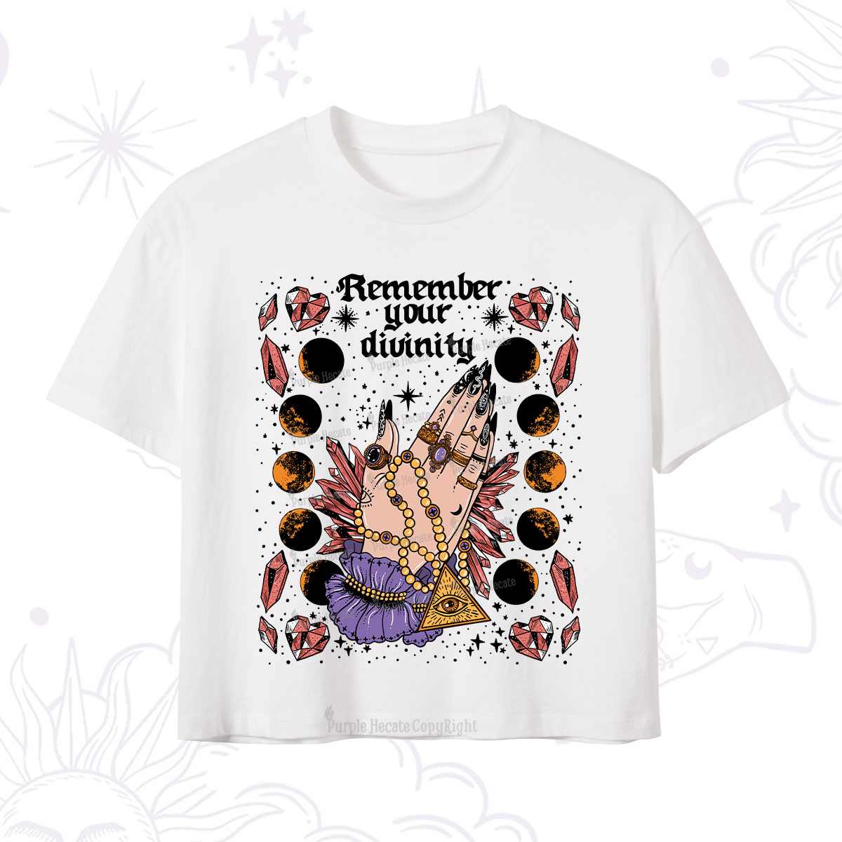 Purplehecate Remember Your Divinity Crop T-Shirt
