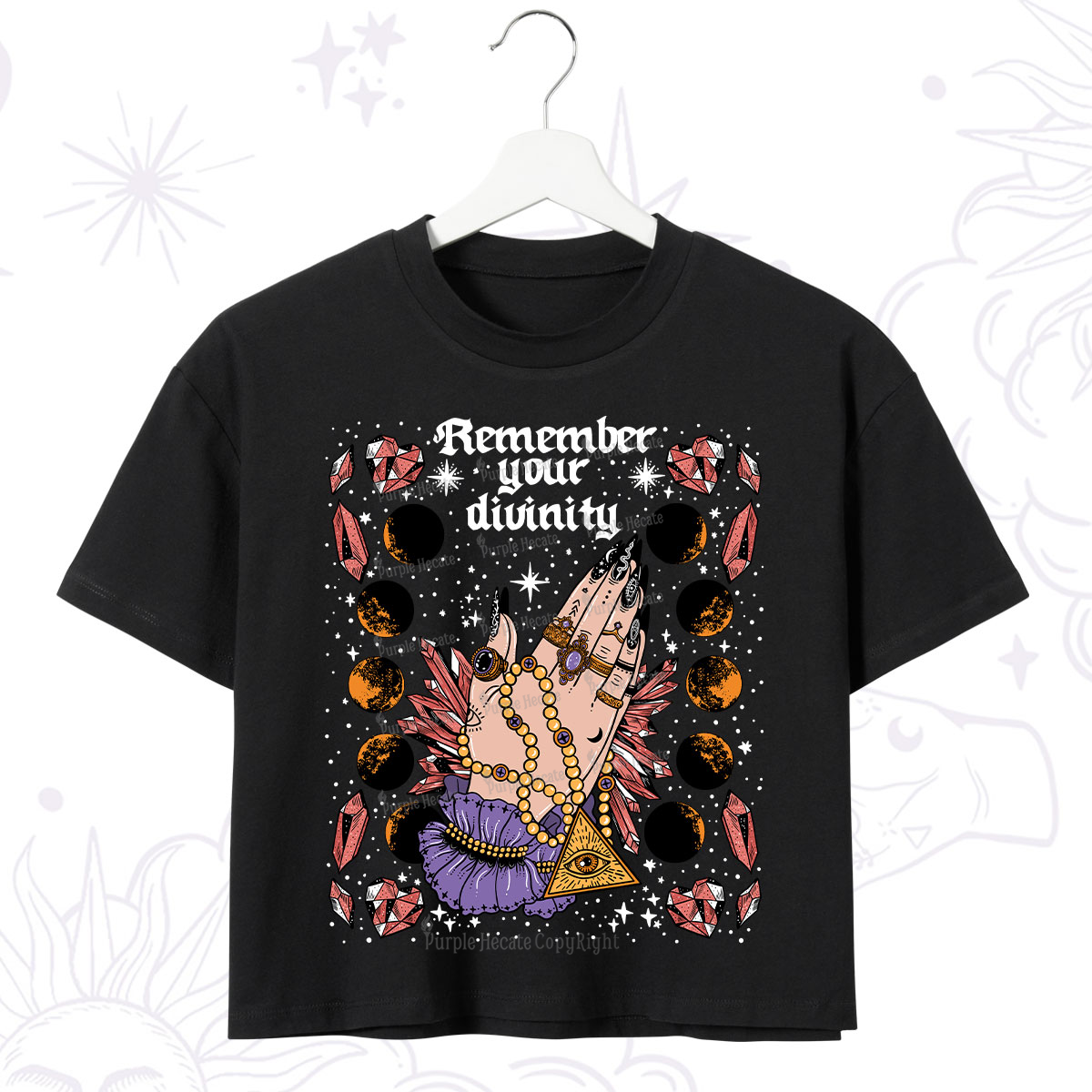 Purplehecate Remember Your Divinity Crop T-Shirt