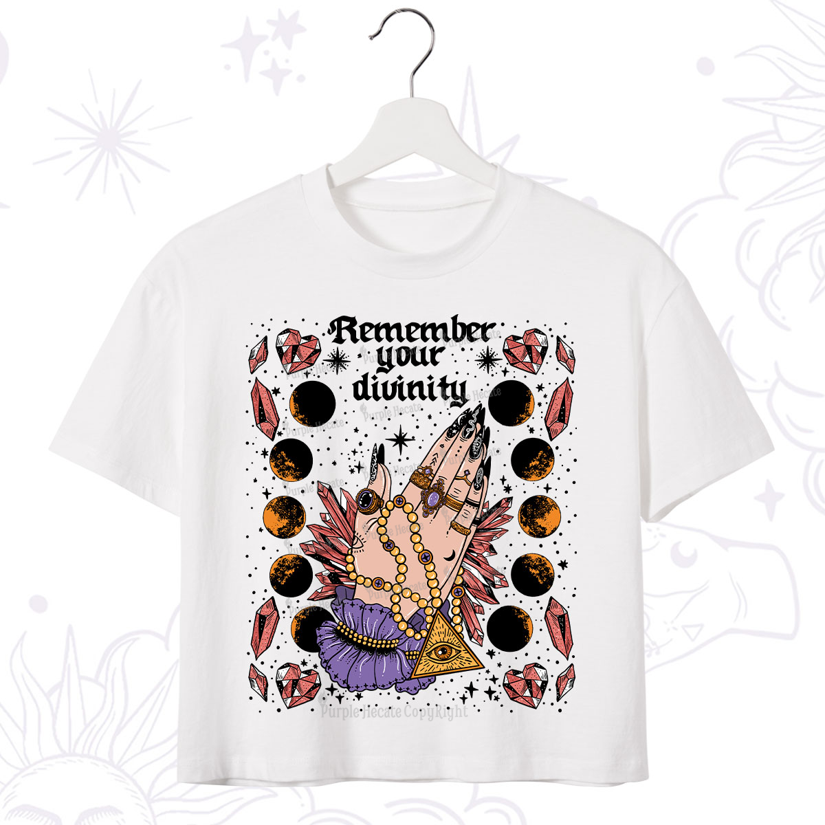 Purplehecate Remember Your Divinity Crop T-Shirt