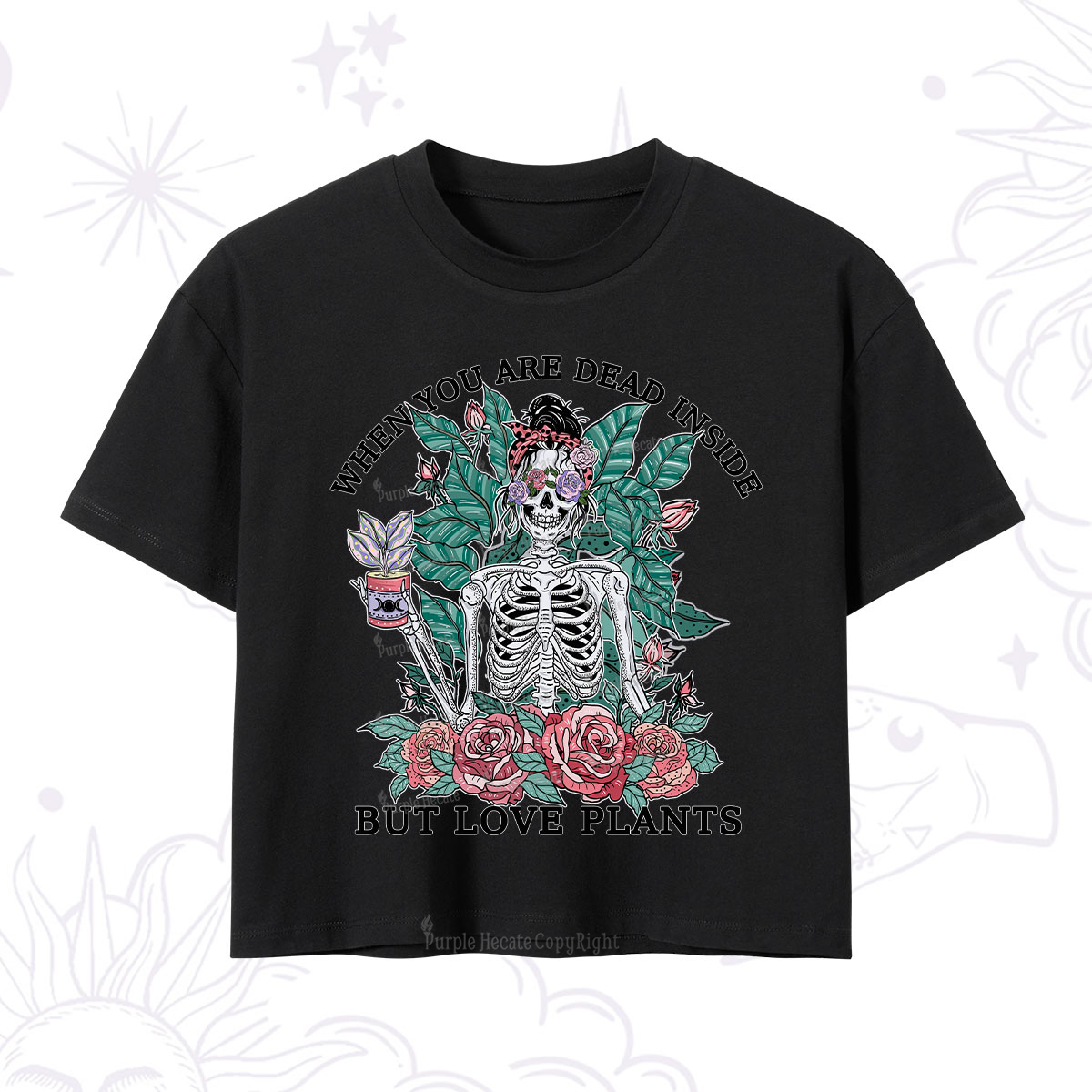 Purplehecate When You Dead Inside Crop T-Shirt
