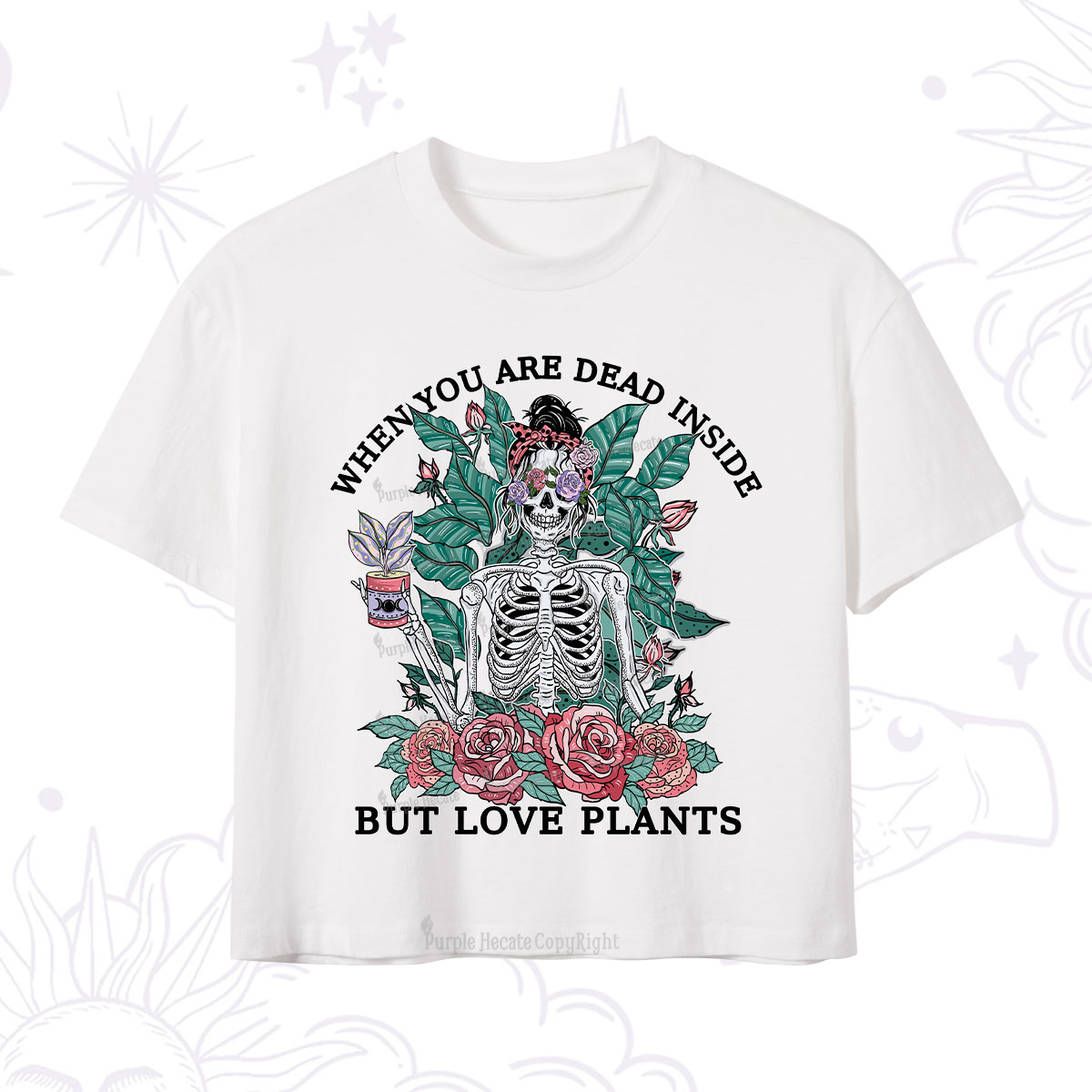 Purplehecate When You Dead Inside Crop T-Shirt