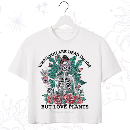 Purplehecate When You Dead Inside Crop T-Shirt