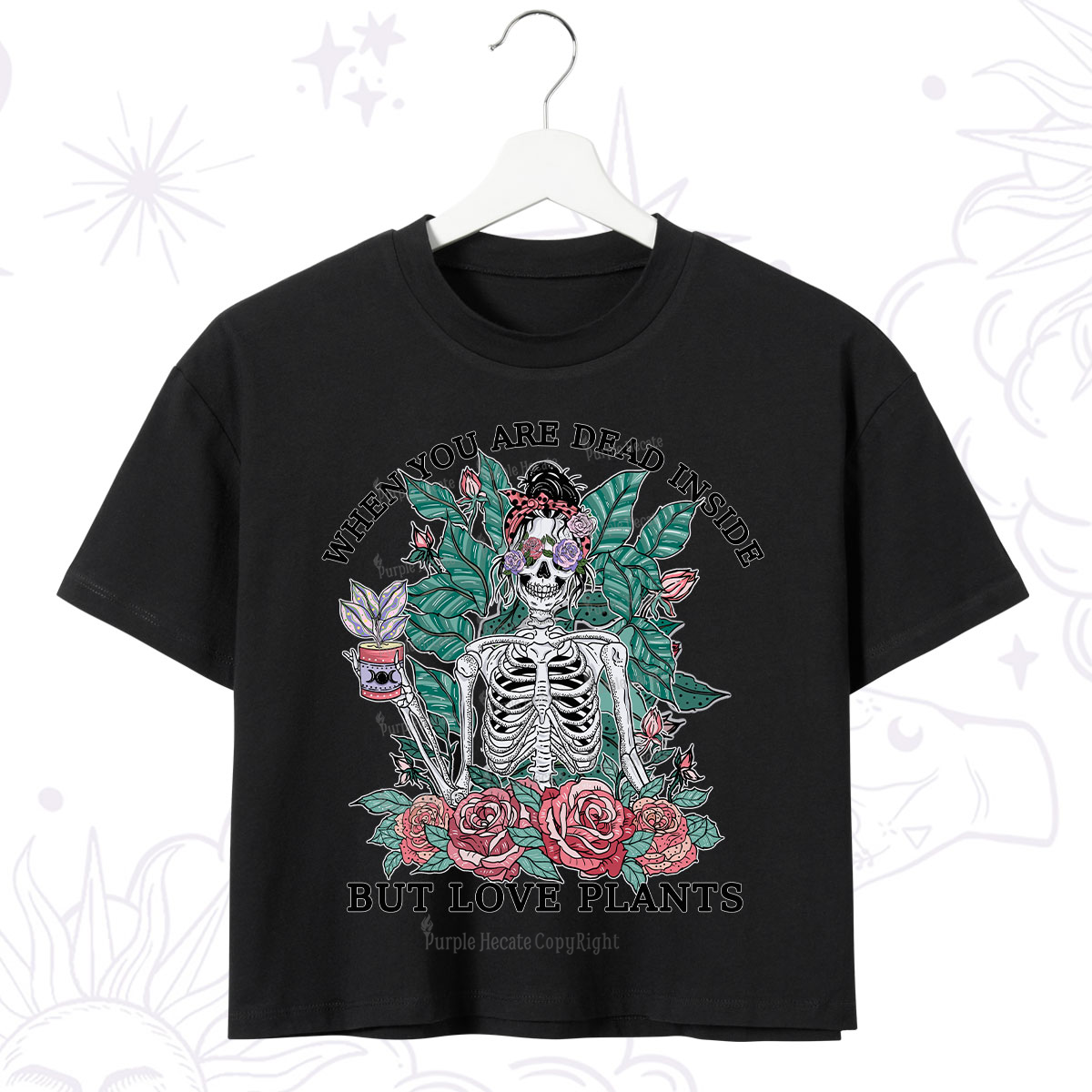 Purplehecate When You Dead Inside Crop T-Shirt