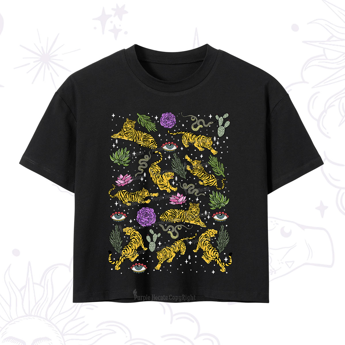 Purplehecate Desert Tiger Crop T-Shirt
