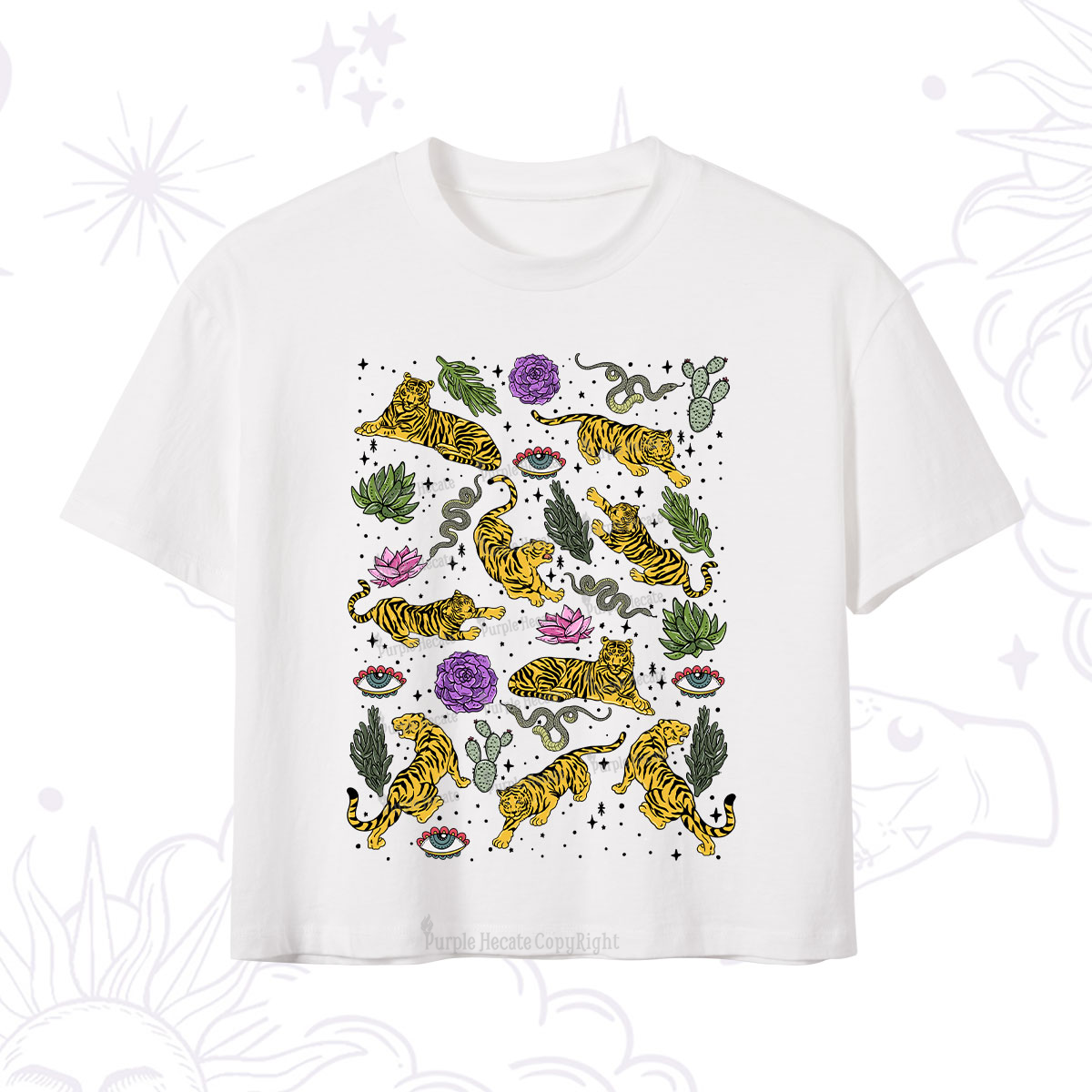 Purplehecate Desert Tiger Crop T-Shirt