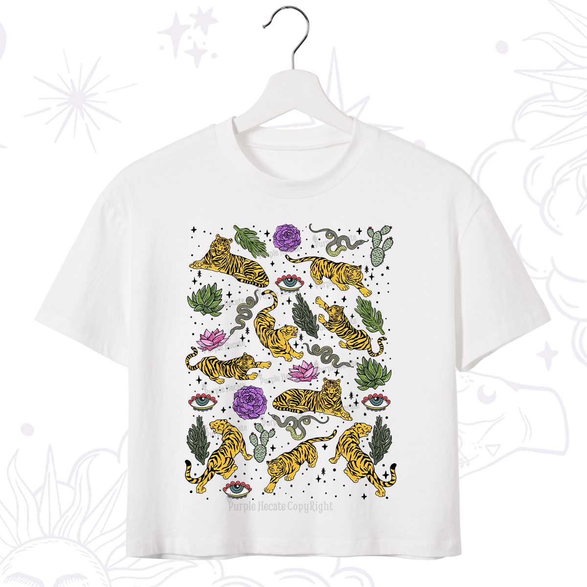 Purplehecate Desert Tiger Crop T-Shirt