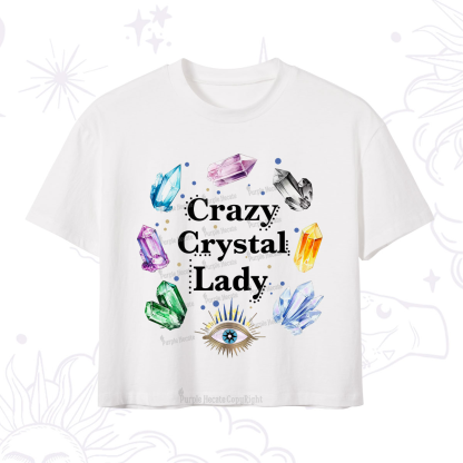 Purplehecate Crazy Crystal Lady Crop T-Shirt