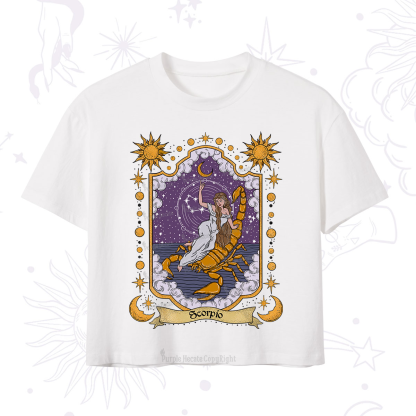Purplehecate Scorpio Zodiac Crop T-Shirt